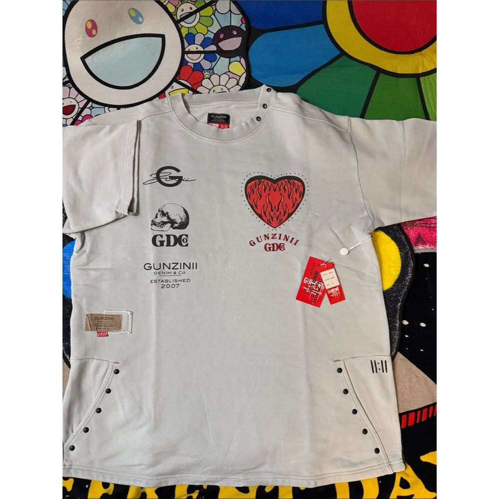 Gunzinii Denim & Co. "Heart on Fire" Split-Tone Graphic Tee